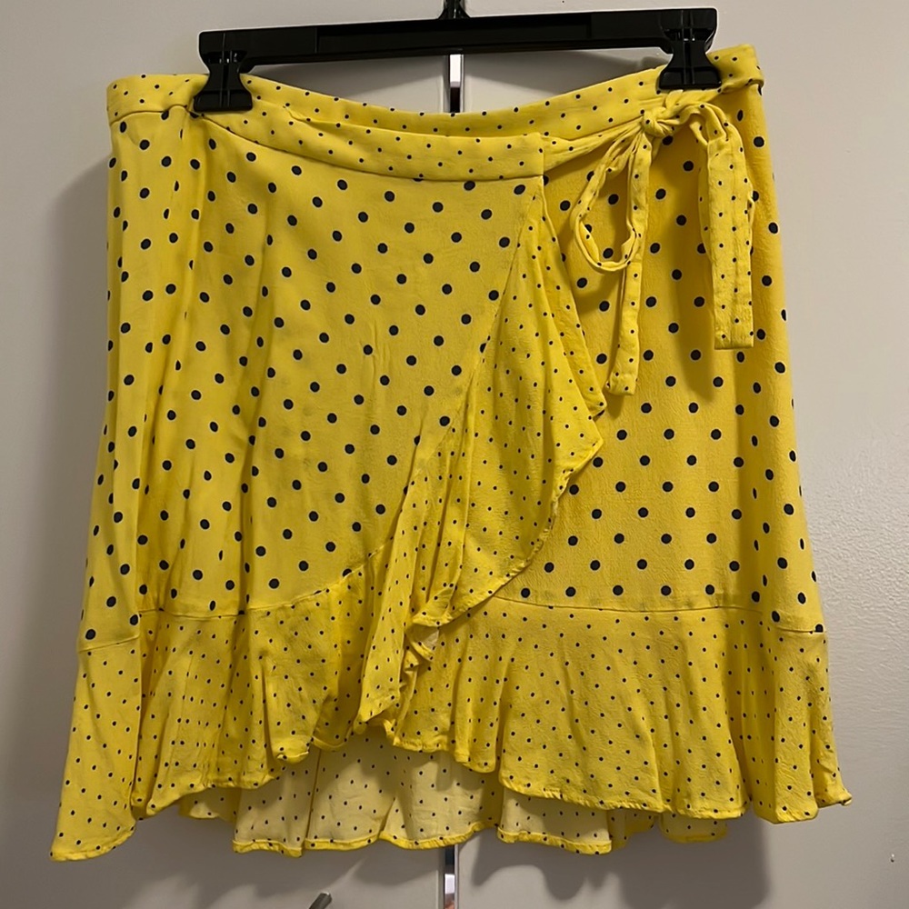 Banana Republic Yellow Polka Dot Skirt